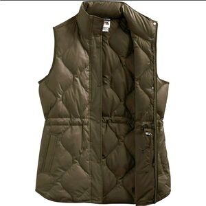 The North Face Westcliffe Down Vest Jacket New Taupe Green EUC